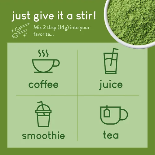 Vista 6 de 360 Nutrition Polvo de péptidos de colágeno hidrolizados Matcha, té verde matcha japonés para la salud intestinal, apoyo articular, energía, piel