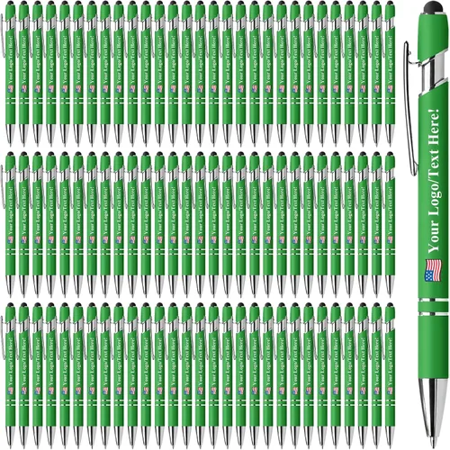 Vista 23 de Bolígrafos personalizados con lápiz capacitivo, bolígrafos personalizados impresos con tu logotipo o mensaje, ideales para regalos, promociones
