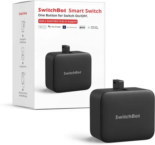 Vista 10 de Switchbot Empujador de botón de interruptor inteligente (Bluetooth): Fingerbot para interruptor basculante/botones unidireccionales, control