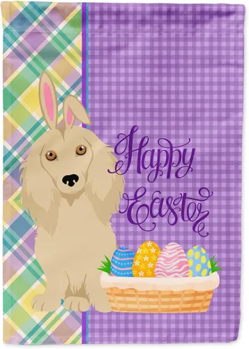 Vista 34 de Caroline's Treasures WDK4925GF Bandera de Pascua Airedale Terrier negra y tostada, tamaño jardín, bandera decorativa para patio exterior, patio