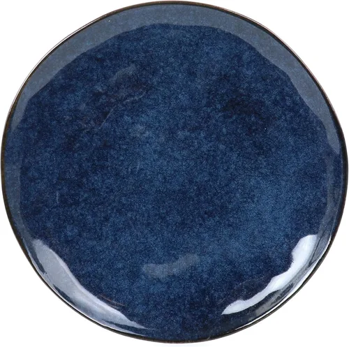 Vista 3 de Elama Samara - Vajilla de cerámica de 12 piezas (azul)
