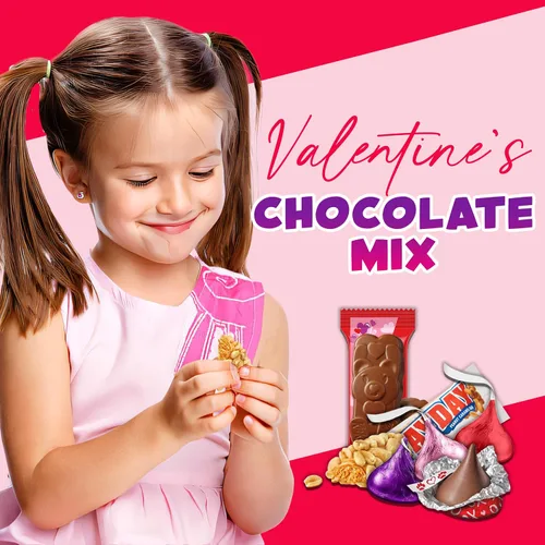 Vista 5 de Caramelos de chocolate para el día de la madre, mezcla de 5 libras, dulces para el día de la madre envueltos individualmente, mini barras