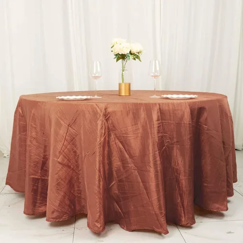Vista 31 de Tableclothsfactory Mantel rectangular de tafetán arrugado de acordeón azul polvoriento, de 60 x 102 pulgadas, perfecto para ceremonias de boda