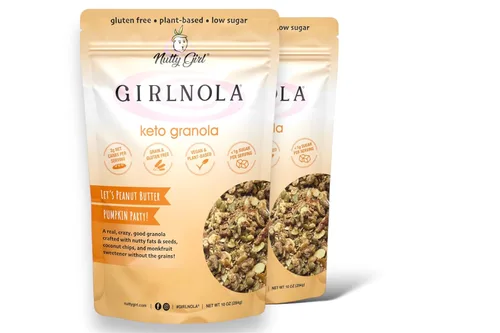 Vista 21 de Cereal de granola bajo en azúcar y bajo en carbohidratos Let's Peanut Butter Party Paquete de 2 Nutty Girl Keto Girlnola®
