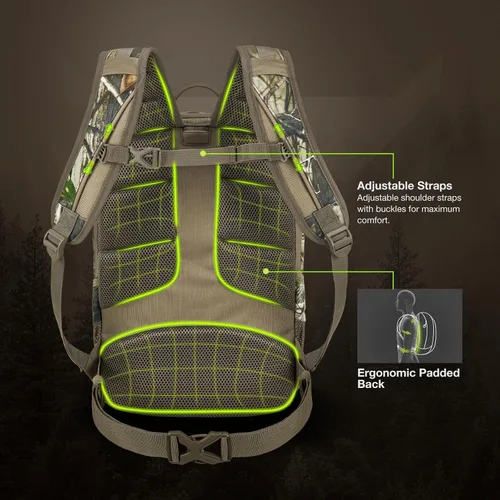 Vista 3 de TIDEWE - Mochila de caza para hombre, 25L, ligera, para caza de ciervos