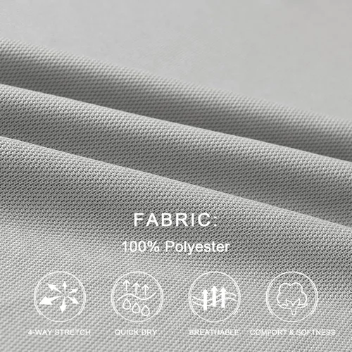 Vista 7 de BASUDAM Polo con cremallera para hombre, de secado rápido, manga corta, atlético, al aire libre, con bolsillo