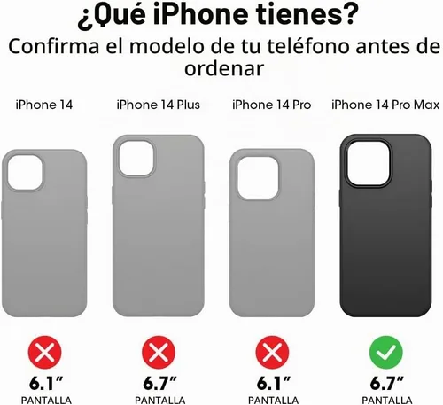 Vista 2 de OtterBox Funda para iPhone 14 Pro Max (solamente) Prefix Series, cristal negro (negro/transparente), ultrafina, apta para bolsillo, bordes elevados