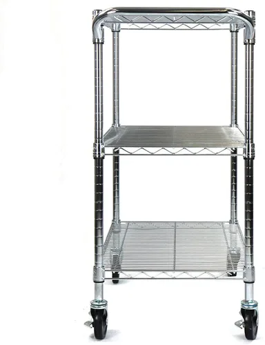 Vista 2 de Oceanstar Carrito multiusos resistente de 3 niveles, cromado