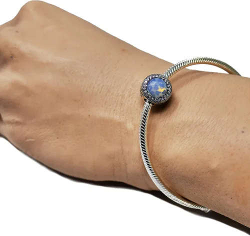 Vista 8 de Auténtica pulsera Bolenvi de plata de ley 925 de tamaño ajustable compatible con dijes de cuentas Pandora Metal