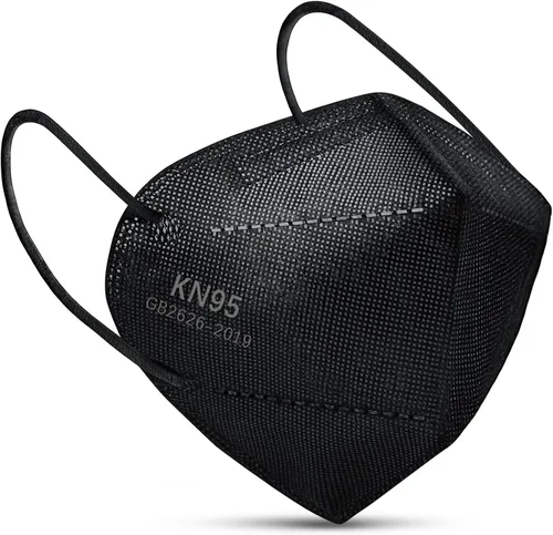 Vista 2 de Boncare Mascarillas KN95, mascarillas KN95 negras, paquete de 60, 5 capas
