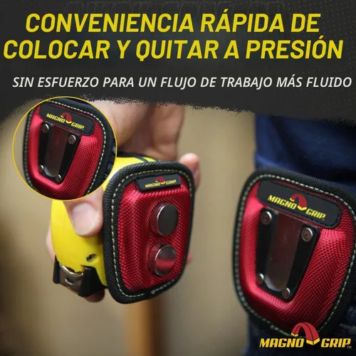 Vista 3 de MagnoGrip 002-290 Quick Snap - Soporte magnético para cinta métrica, color rojo