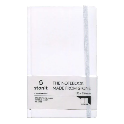 Vista 7 de Stonit Cuaderno de cuadrícula de puntos de tapa dura de 5 x 8 con bolsillo interior y cierre elástico (aguamarina)