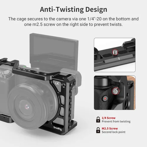 Vista 4 de SMALLRIG Cámara A6400 A6100 jaula para cámara Sony A6400 A6100 - CCS2310