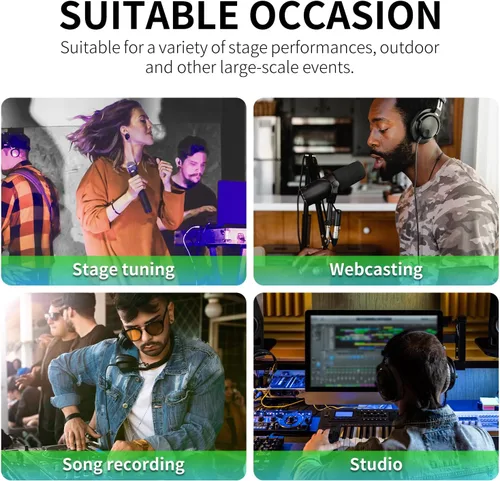 Vista 16 de XTUGA KP4 Mezclador de audio de 4 canales con Bluetooth, controlador de tablero de sonido DJ