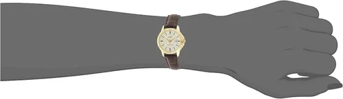 Vista 4 de Casio Ltp-V004Gl-9A de la mujer piel auténtica banda analógico reloj