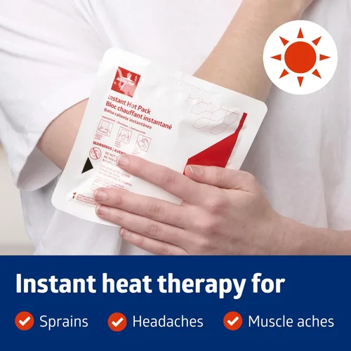 Vista 3 de Medline Paquete de calor instantáneo, desechable, 6 x 6 pulgadas, 24 por paquete, paquetes de calor para aliviar el dolor, dolor muscular y aumento
