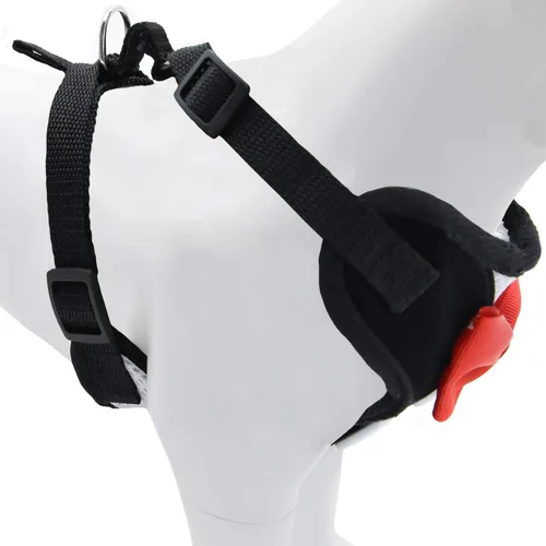 Vista 2 de Bark Lover Arnés para cachorro pequeño con corbatín, chaleco ajustable de malla para perros pequeños, gatitos, perfecto para fiestas, bodas y Negro