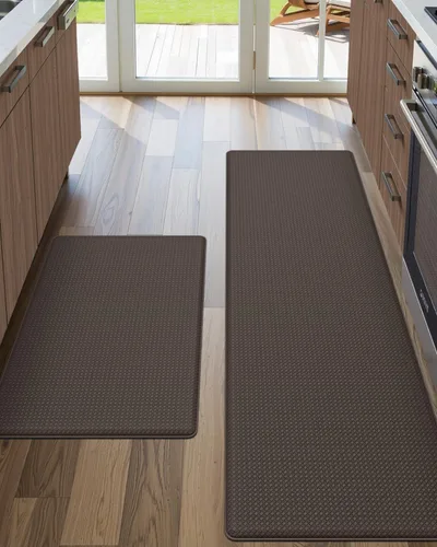 Vista 22 de DEXI Alfombrillas de Cocina Acolchadas Anti Fatiga, 17x59, Alfombra de Pasillo para Estar de Pie Impermeable, Espuma Viscoelástica Cómoda Acolchada