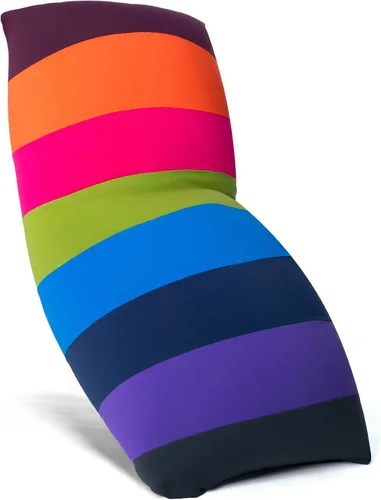 Vista 10 de Yogibo Puf corto para adultos, niños y adolescentes con relleno, suave, afelpado, cómodo, sensorial, sofá biplaza, funda lavable, neutro brillante