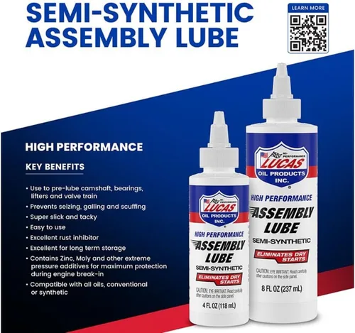 Vista 3 de Lucas Oil 10153 Lubricante de montaje semisintético de alto rendimiento, 8 onzas