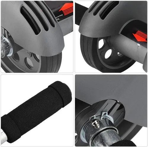 Vista 6 de Rueda de rodillo abdominal, rueda abdominal, entrenamiento de doble rodillo abdominal, rodillo de ejercicio abdominal premium con ruedas dobles