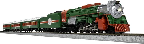 Vista 2 de Juego de tren Lionel Christmas Express LionChief Bluetooth eléctrico de calibre HO con control remoto, multicolor