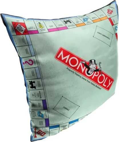 Vista 2 de Northwest Monopoly almohada, 18" x 18", tablero de monopolio