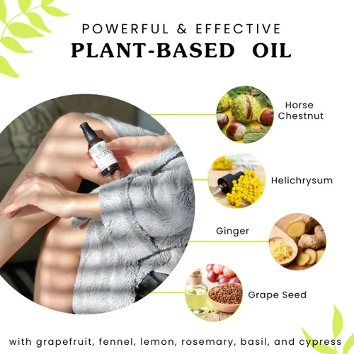 Vista 4 de Isabella's Clearly VEIN, el mejor tratamiento natural de venas varicosas y arañas vasculares para piernas, cara, cuerpo Aceites esenciales