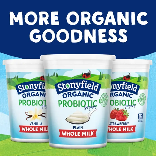 Vista 8 de Stonyfield Orgánico, yogur natural de leche entera, 32 oz