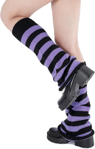 Vista 3 de Zando Calentadores de piernas Y2K para mujer, calentadores de piernas Y2K, calentadores de piernas kawaii, 80, Halloween, punk gótico, Lolita