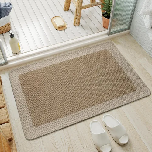 Vista 8 de YDKGL Alfombra de baño Half Circle, alfombras de baño finas antideslizantes A- Marrón a