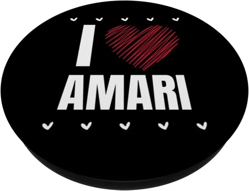 Vista 2 de I Love AMARI First Name Cool Heart Funny Personalized Name PopSockets Swappable PopGrip