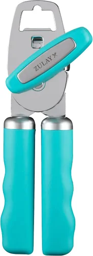 Vista 15 de Zulay Kitchen Abrelatas manual de acero inoxidable resistente con abridor de botellas, abrelatas manual a prueba de óxido con perilla giratoria