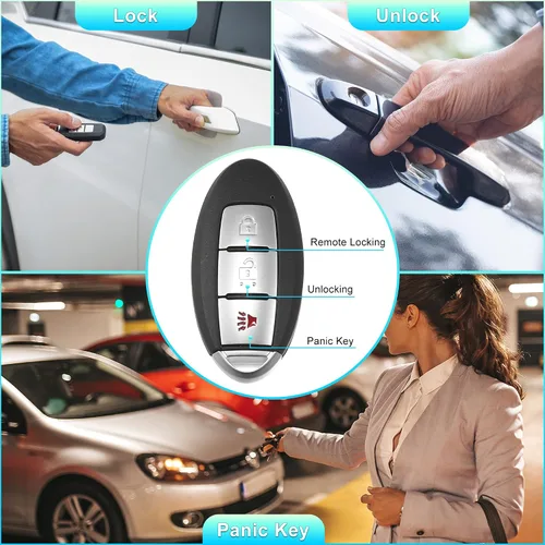 Vista 3 de X AUTOHAUX 434MHz KR5TXN1 - Llavero de repuesto inteligente de proximidad sin llave para Nissan Kicks 2018-2021 para Nissan Rogue Sport 2019-2021, 3