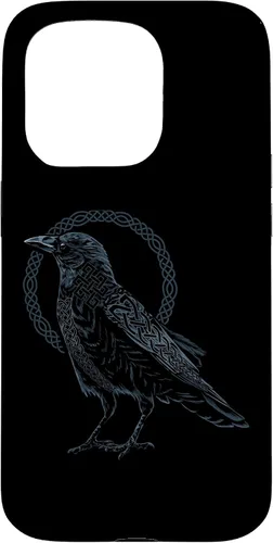 Vista 13 de Funda para iPhone 11 Pro Max Crow Raven Viking Valhalla Berserker nórdico nórdico de mitología nórdica