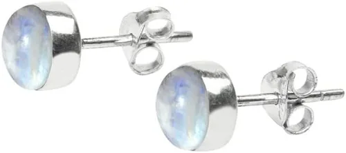 Vista 12 de Gemstone Stud Post Earrings, 925 Sterling Silver Gemstone Earring 6 MM Round Girl Women Gift