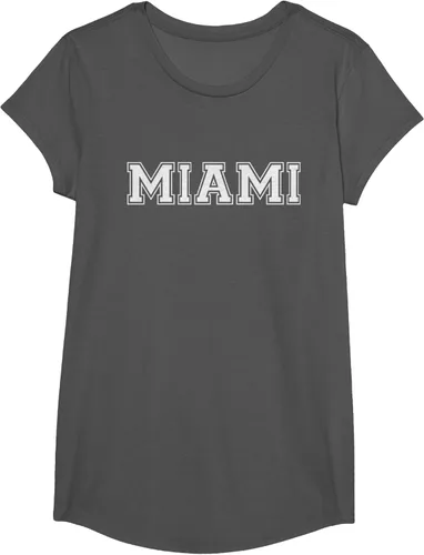 Vista 31 de Camiseta de regalo deportiva estilo universitario Miami Florida, Negro, S