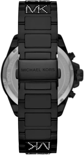 Vista 3 de Michael Kors Wren - Reloj cronógrafo de acero inoxidable, Negro y plata