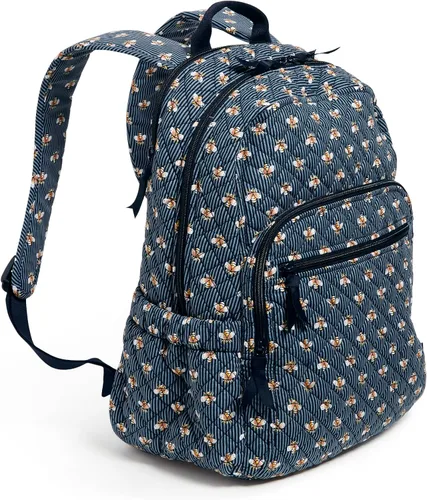 Vista 2 de Vera Bradley - Mochila Campus de algodón para mujer