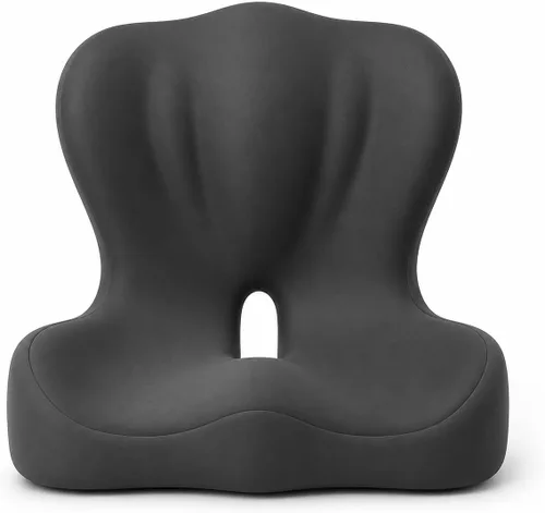 Vista 11 de Cojín ergonómico de espuma viscoelástica, almohada de apoyo lumbar en forma de L con alivio del coxis, almohadilla ortopédica para silla de oficina