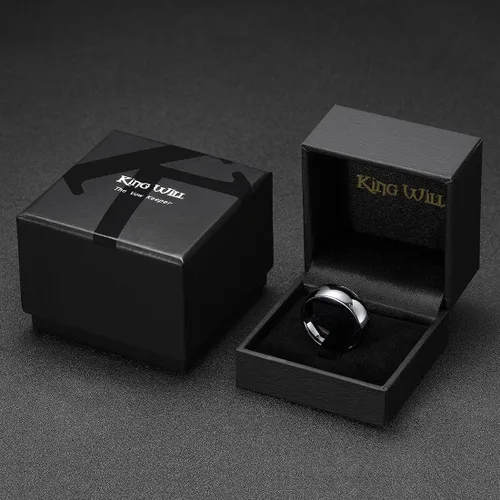Vista 6 de King Will Alianza de boda de carburo de tungsteno para hombres y mujeres, anillos de promesa para parejas abovedados de alto pulido