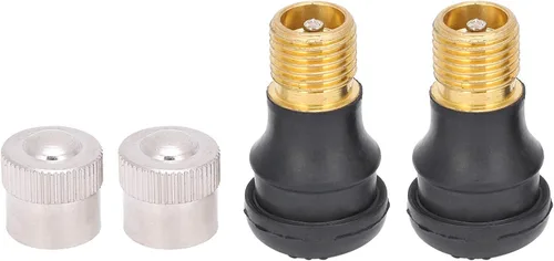Vista 6 de Reemplazo de válvula de neumático sin cámara, vástagos de válvula de goma con adaptador de extensión de válvula de neumático, apto para scooter