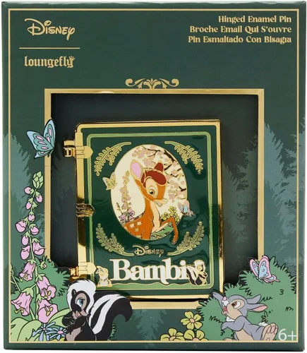 Vista 3 de Loungefly Disney Bambi Book - Pin coleccionable de 3 pulgadas, Metal, Sin gemas.