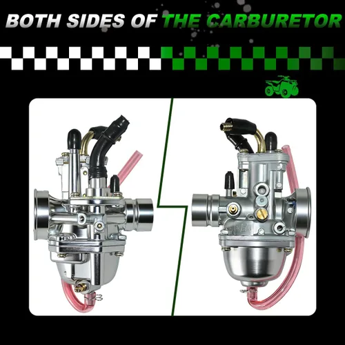 Vista 2 de Carburador Predator 50 con caja de filtro de aire apto para Polaris Predator 50/90, Scrambler 50/90, Sportsman 90 Choke manual 90cc 100cc choke