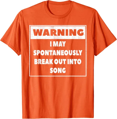 Vista 62 de Advertencia I may Spontaneously romper en canción camiseta
