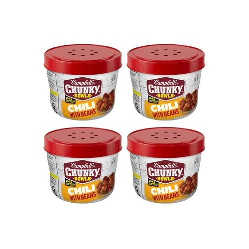 Vista 24 de Campbell's Chunky Chili con Frijoles, 15.25 oz. Tazón para Microondas