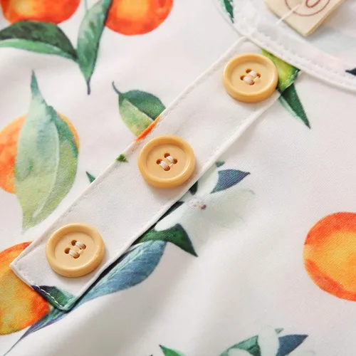 Vista 4 de Moru Vestidos de dormir de algodón para bebés y niñas de algodón orgánico Floral Kimono anudado