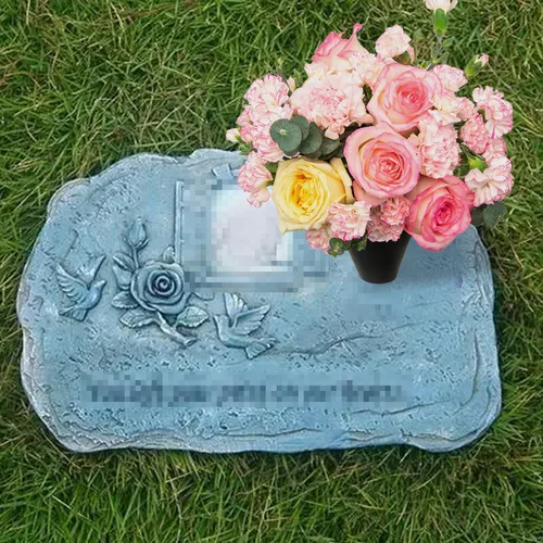 Vista 4 de Generic Jarrón de cementerio de metal con espuma floral y punta reforzada, jarrón rectangular negro para cementerio, funerales, día de los Caídos