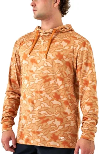 Vista 24 de Burlebo Sudadera de rendimiento para hombre – Prenda de manga larga ligera, ajuste atlético, absorción de humedad, protección solar Camuflaje