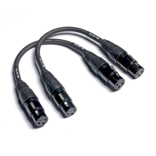 Vista 8 de WJSTN Suanqi - Cable XLR para micrófono, cable de micrófono equilibrado de 3 pines, XLR hembra a hembra, cables de conexión DMX con 2